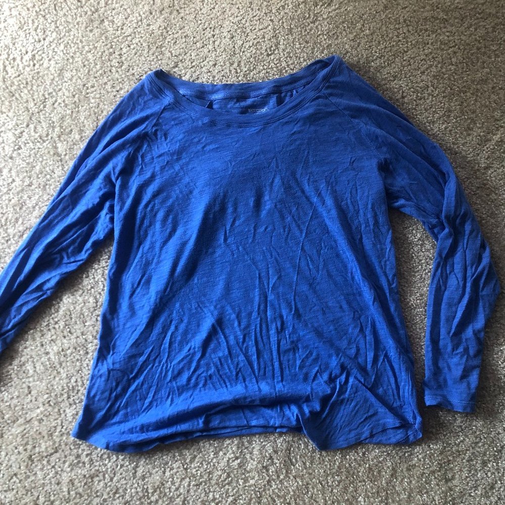 Blue Long Sleeve Pajama Pants